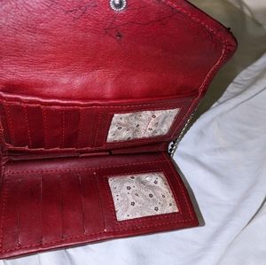Burgundy leather wallet